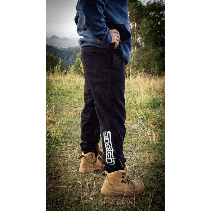 Embroidered Track Pant Slim Fit Black - SM6001BK