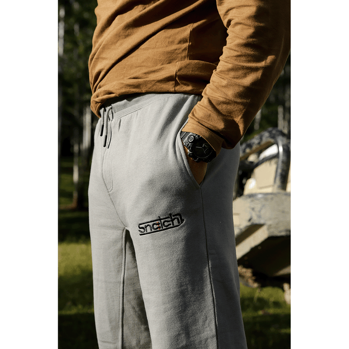 Embroidered Track Pants Slim Dirty Stone