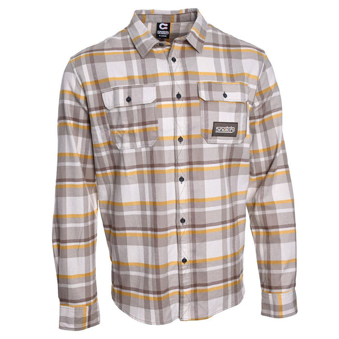 Snatch Sundown Check Flannel Sand Check - SM4426SC