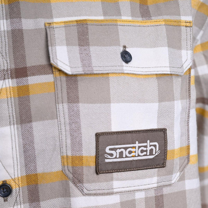 Snatch Sundown Check Flannel Sand Check - SM4426SC