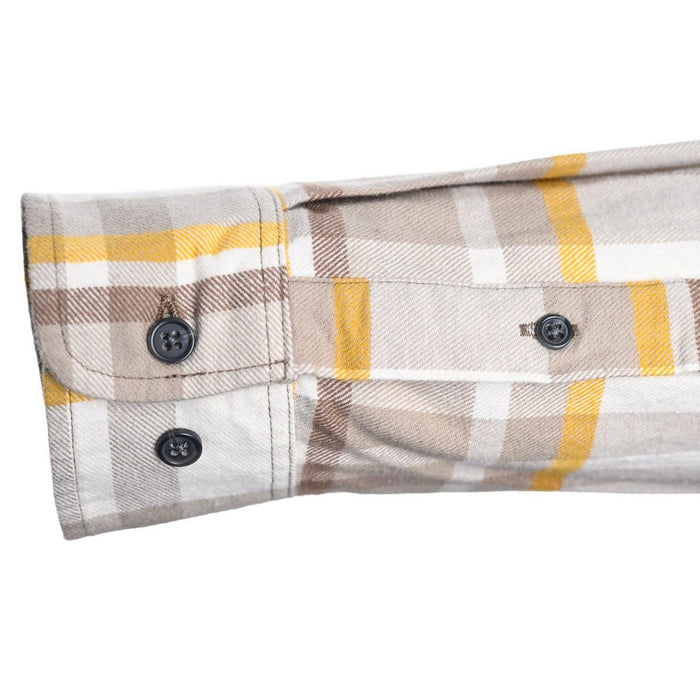 Snatch Sundown Check Flannel Sand Check - SM4426SC