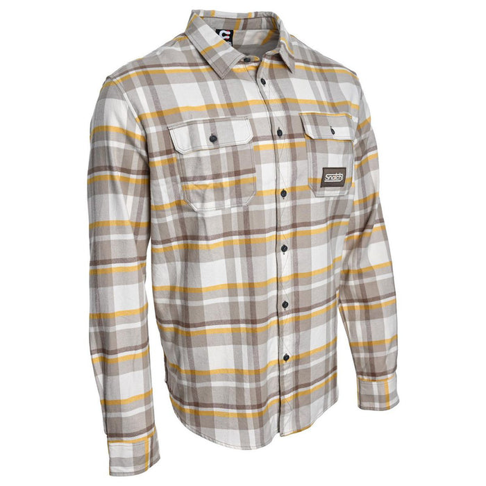 Snatch Sundown Check Flannel Sand Check - SM4426SC