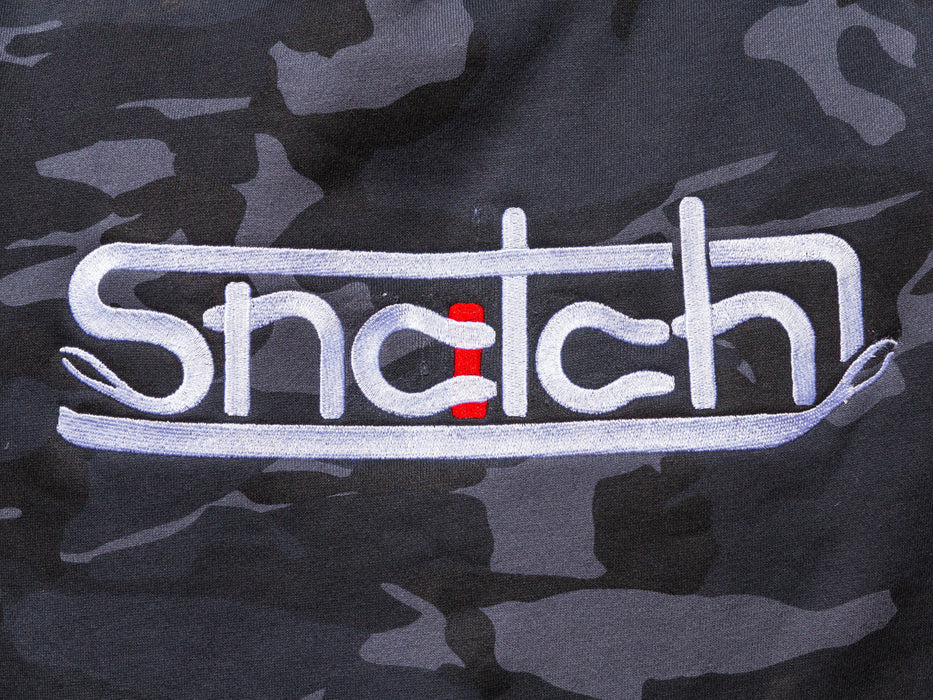 Hoodie Embroidered Snatch Logo Camo Green