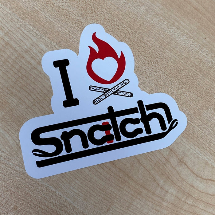 Bumper Sticker I Love Snatch Stacked - SU9147MXSTK