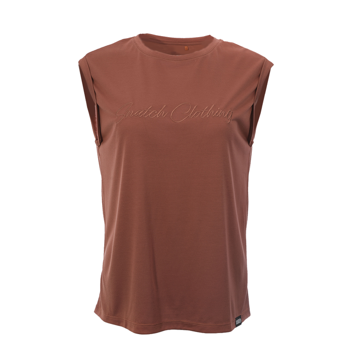 Women's Embroidered Tank Top Dusty Terracotta - SF1002DT