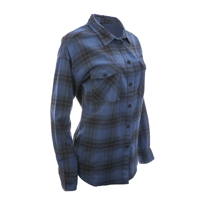 Women's Flanno Dusty Blue Check Shirt - SF4103DB