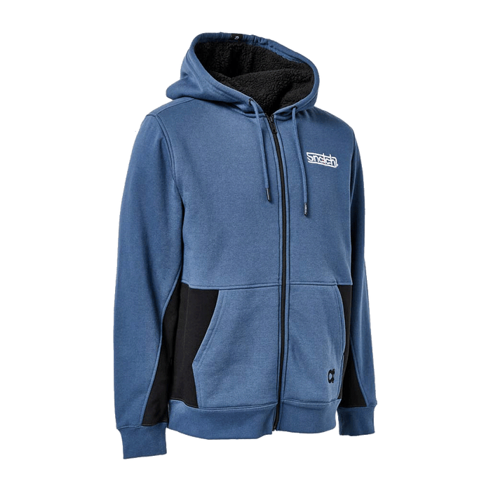 Sherpa Hoodie Lined Zip Petrol