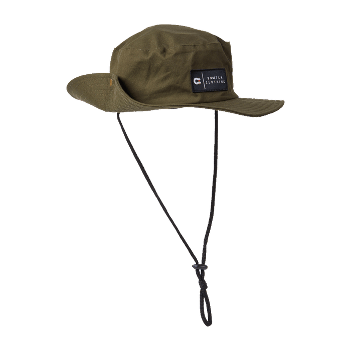 Brim Hat Cotton Canvas Army Green - SU7801OVOSFM