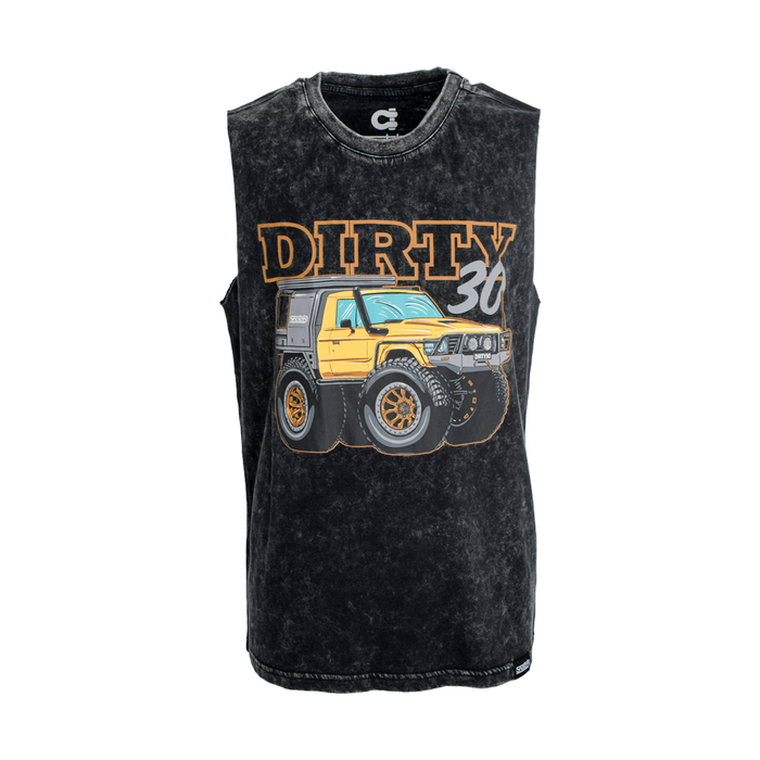 Kid's Dirty 30 Muscle Tee Black - SY1102BK