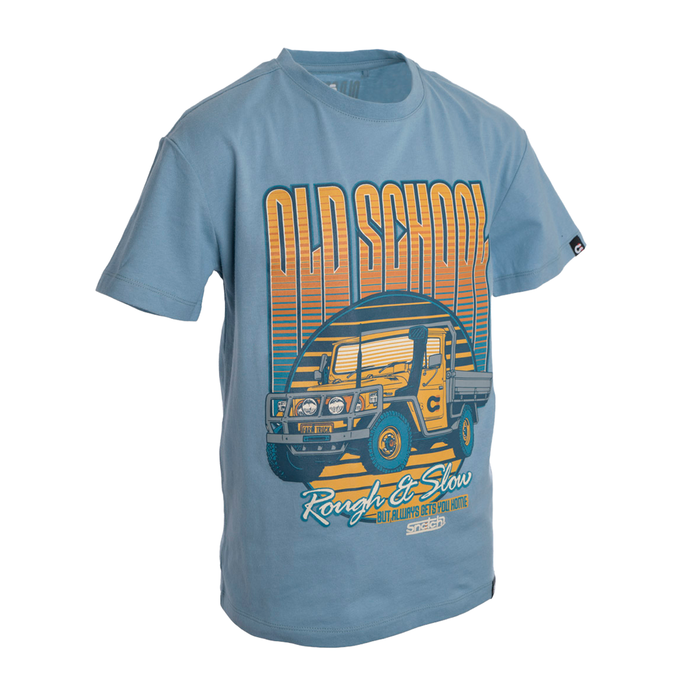 Kid's Old School Tee Dusty Blue - SY1404LB